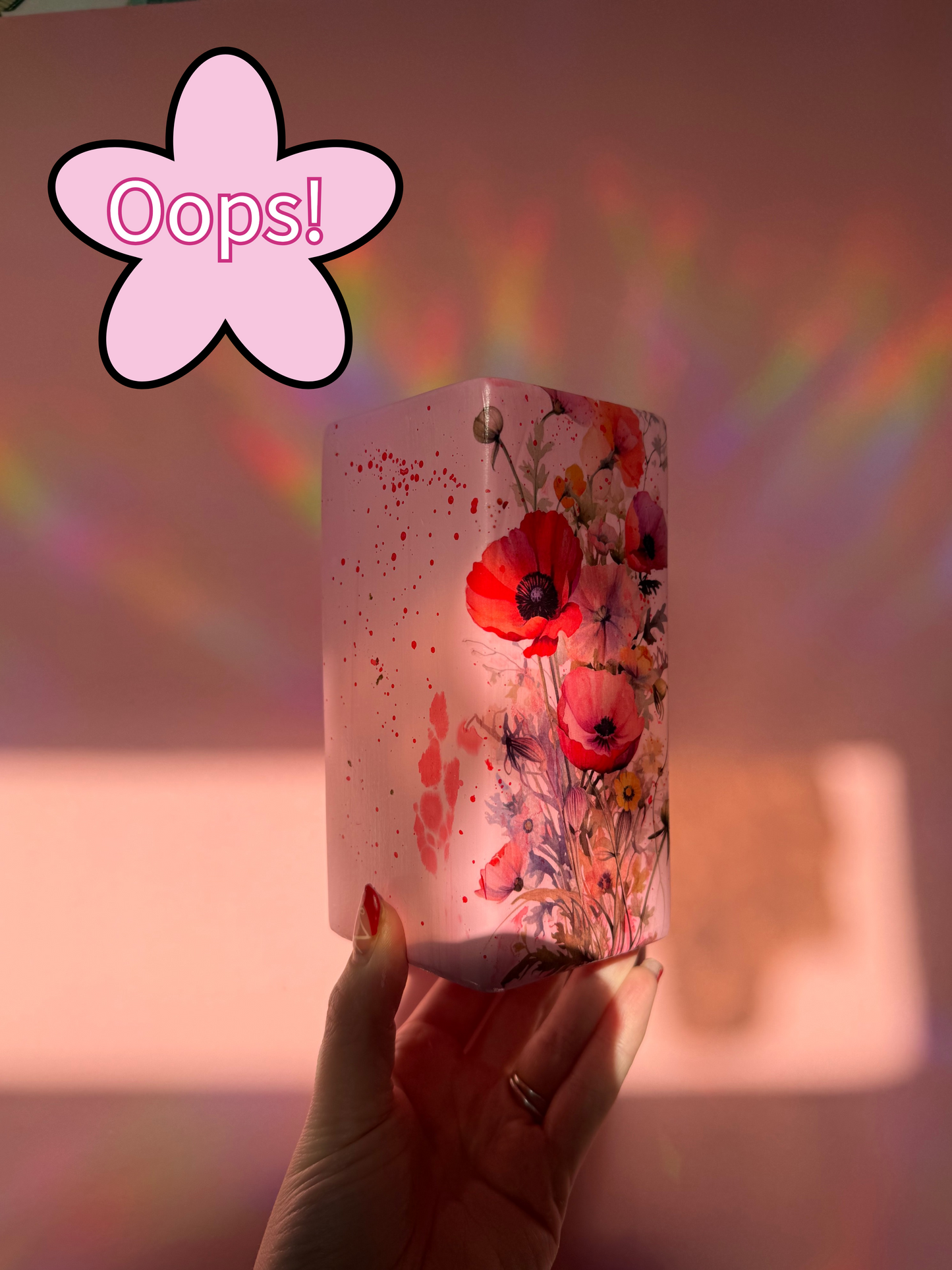 Seconds Poppy Flower Ceramic Vase