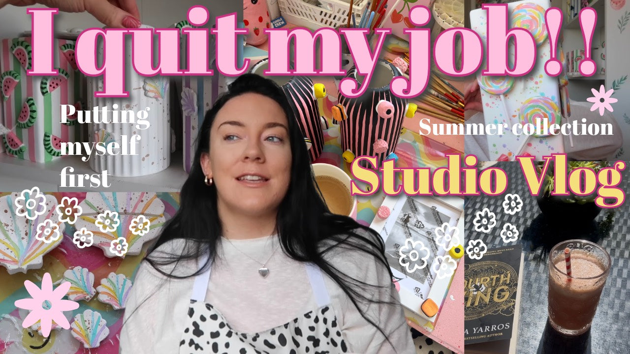 Subscribe on Youtube for Behind the scenes of the business including painting, product photoshoot shoots and day to day life!