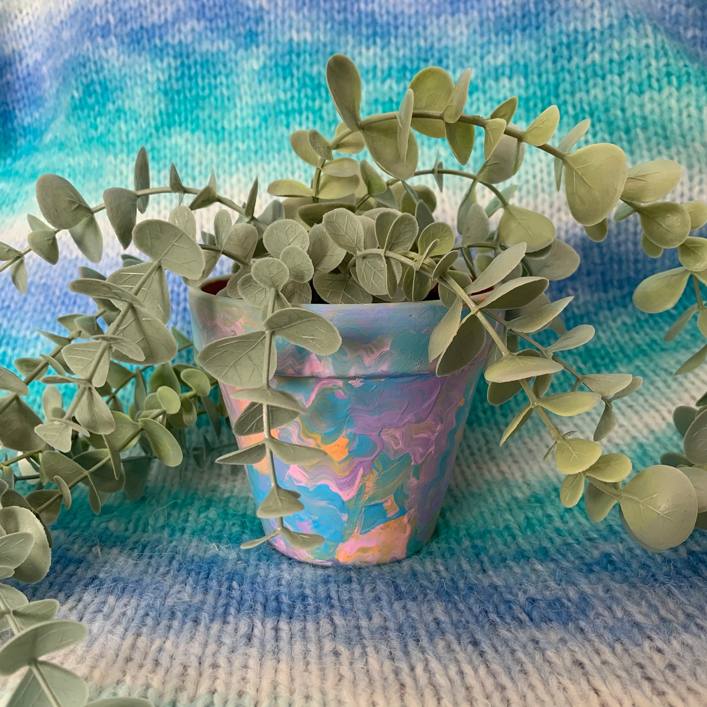 Hand Painted Pastel Plant Pot