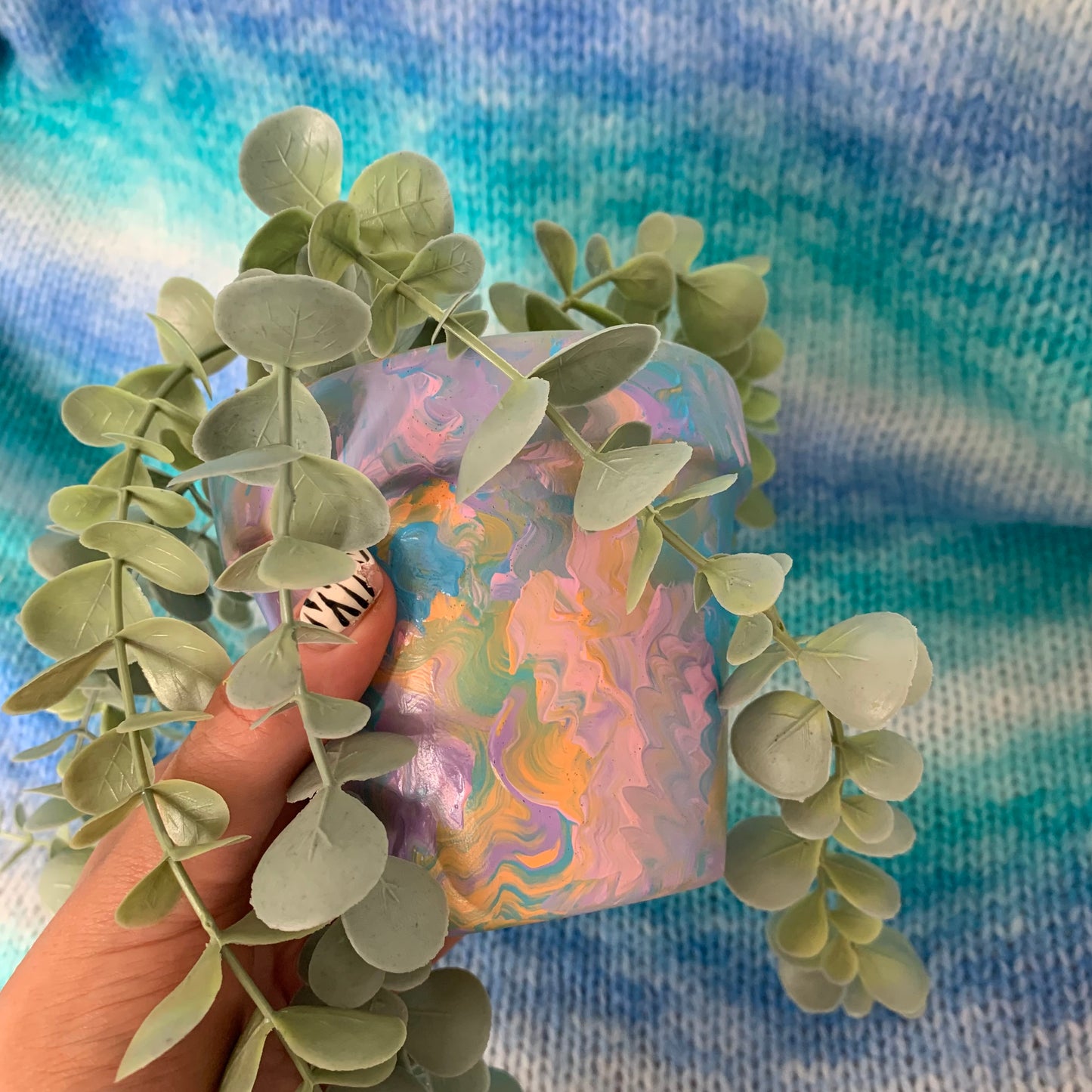 Hand Painted Pastel Plant Pot