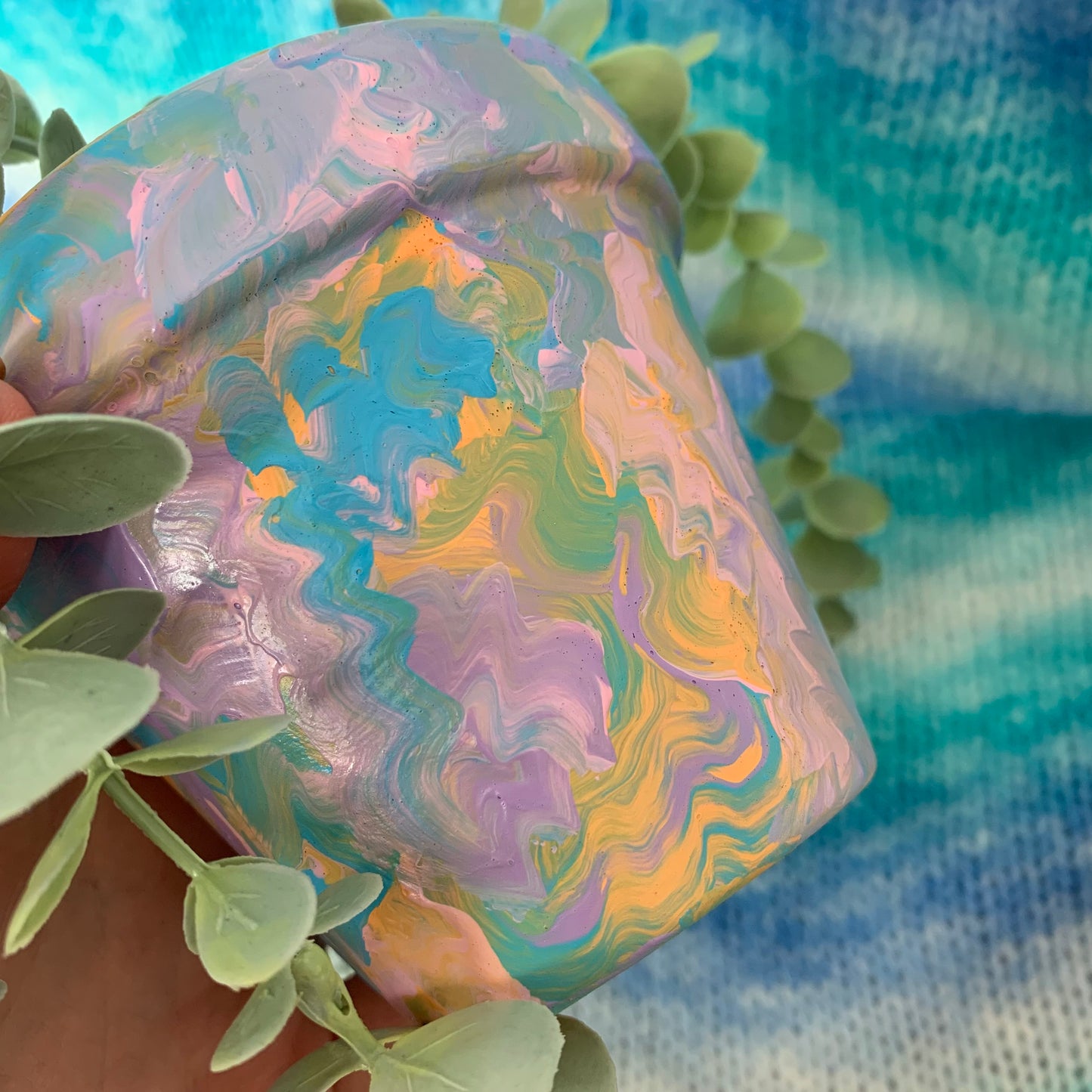 Hand Painted Pastel Plant Pot