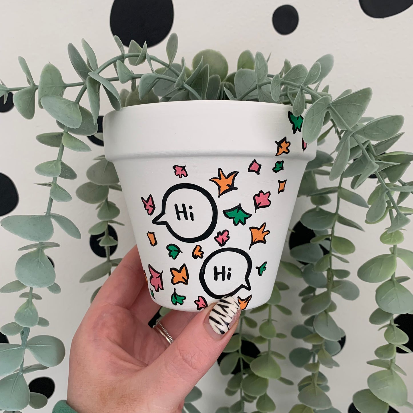 Hand Painted Heartstopper Plant Pot | Nick and Charlie