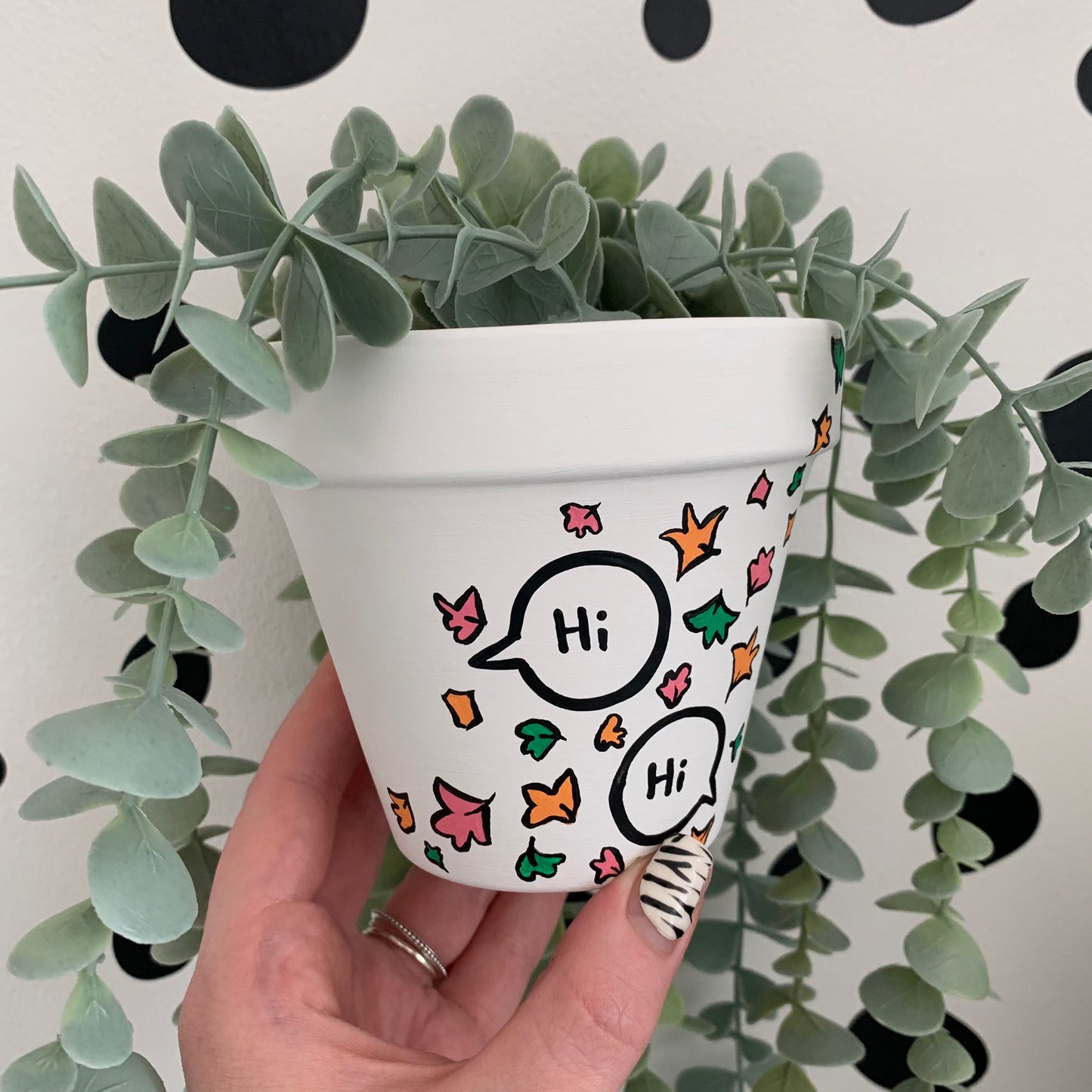 Hand Painted Heartstopper Plant Pot | Nick and Charlie