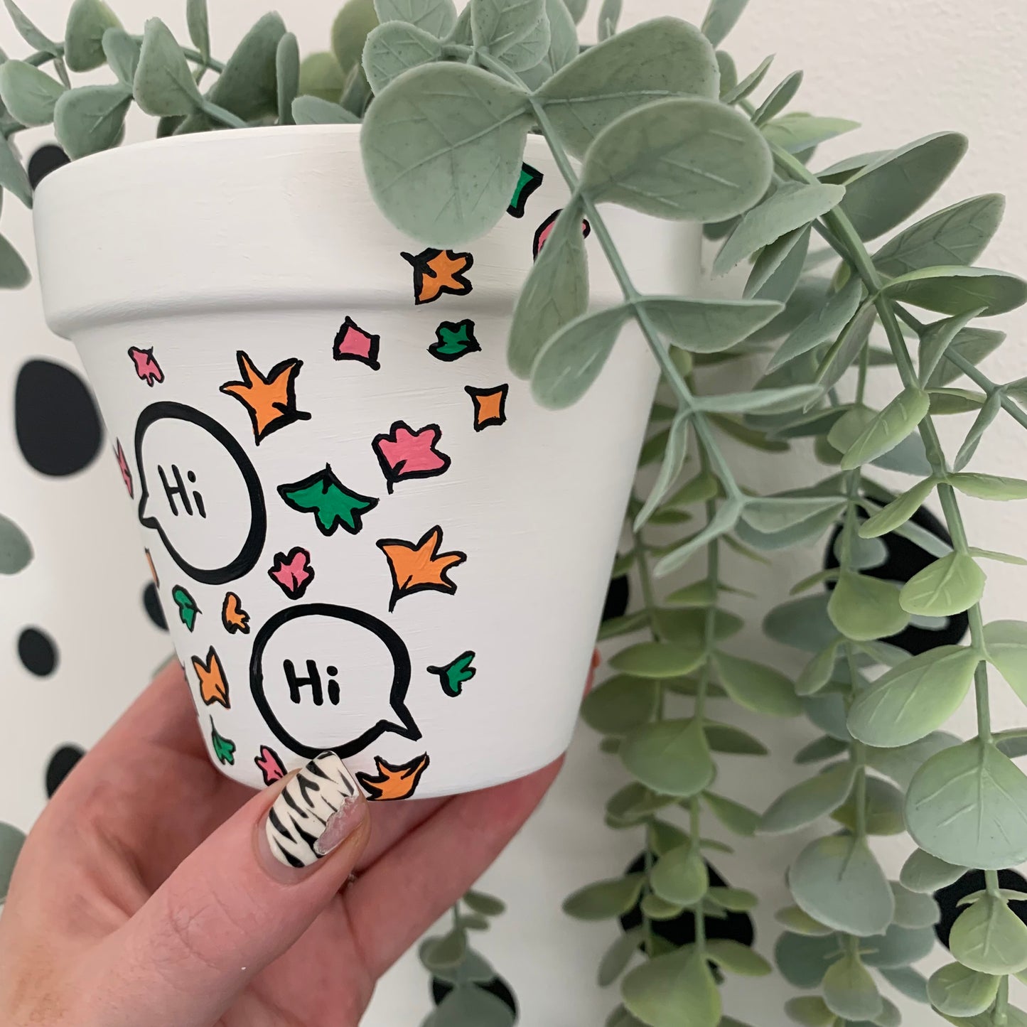 Hand Painted Heartstopper Plant Pot | Nick and Charlie