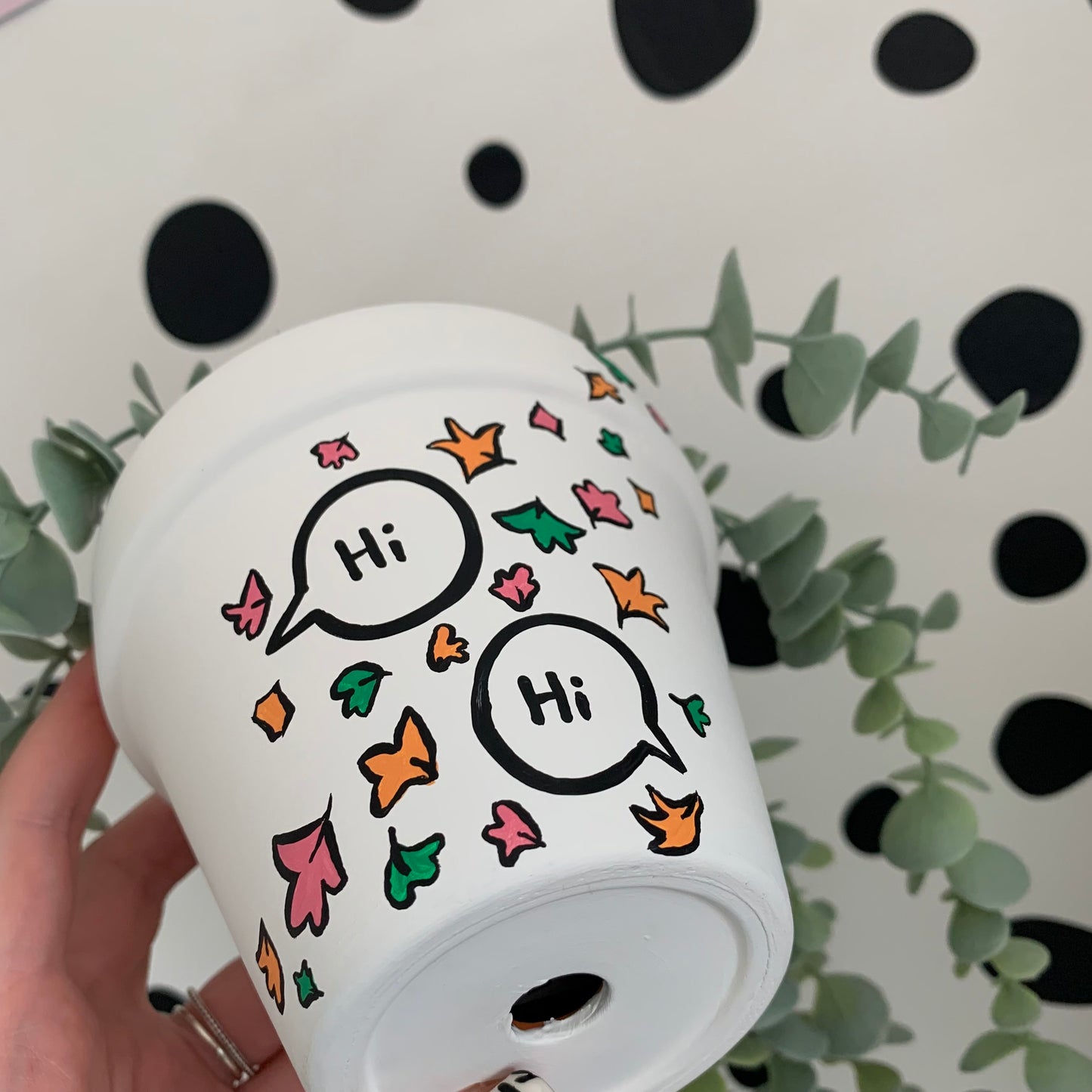 Hand Painted Heartstopper Plant Pot | Nick and Charlie