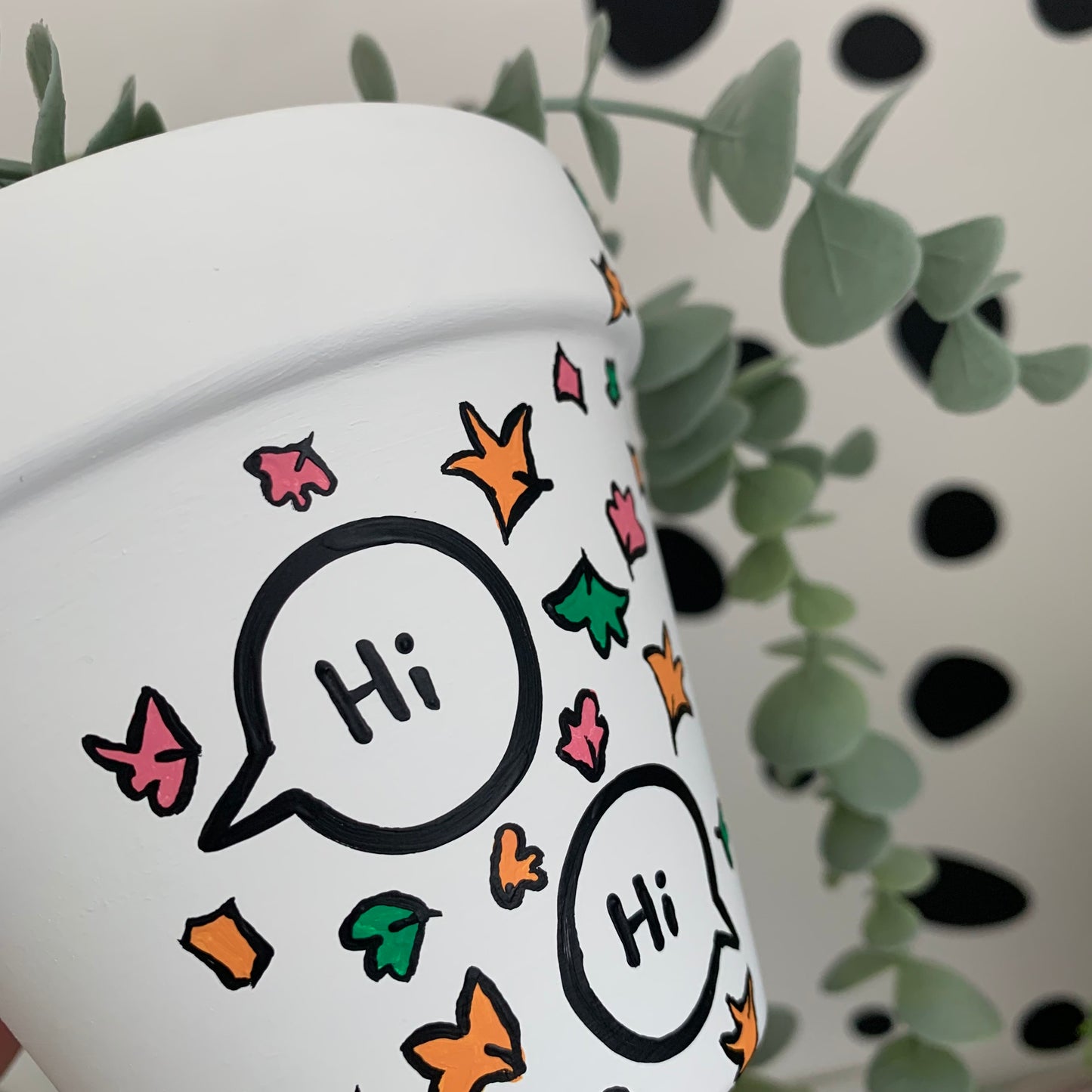 Hand Painted Heartstopper Plant Pot | Nick and Charlie