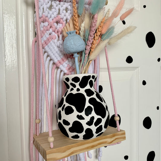 Hand Painted Cow Print Ceramic Vase Bubble